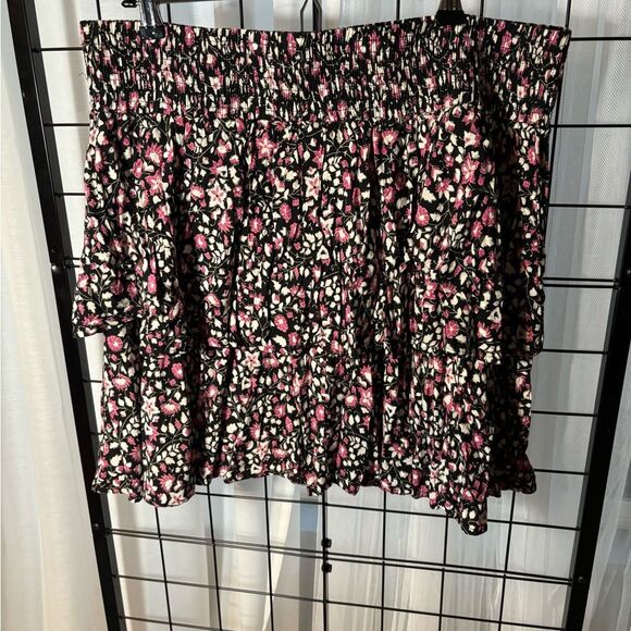 Lane Bryant plus size Floral Black and Pink Women's Skirt EUC - Picture 8 of 8